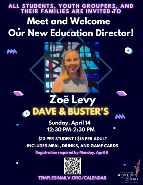 Banner Image for Meet and Welcome Zoe Levy at Dave and Busters 